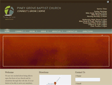 Tablet Screenshot of pineygrovebaptistchurchnc.com